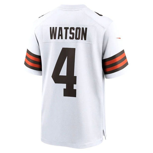 C.Browns #4 Deshaun Watson White Game Player Jersey Stitched American Football Jerseys