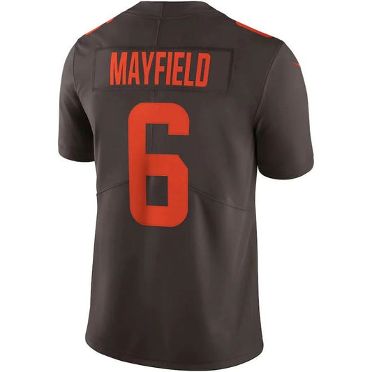 C.Browns #6 Baker Mayfield Brown Alternate Vapor Limited Player Jersey Stitched American Football Jerseys