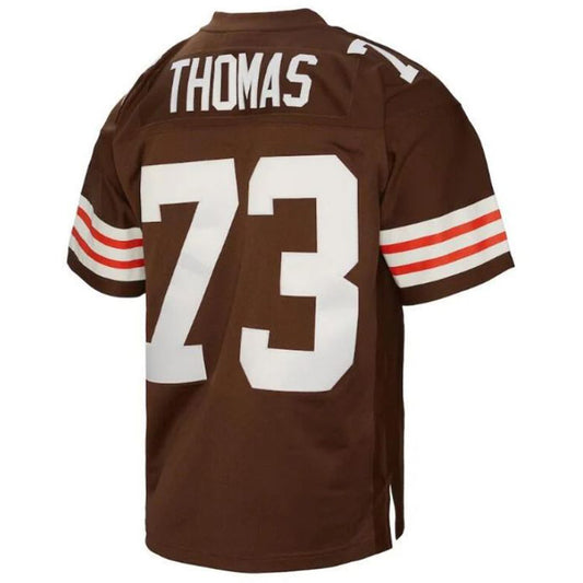 C.Browns #73 Joe Thomas Mitchell & Ness Brown 2007 Legacy Retired Player Jersey Stitched American Football Jerseys