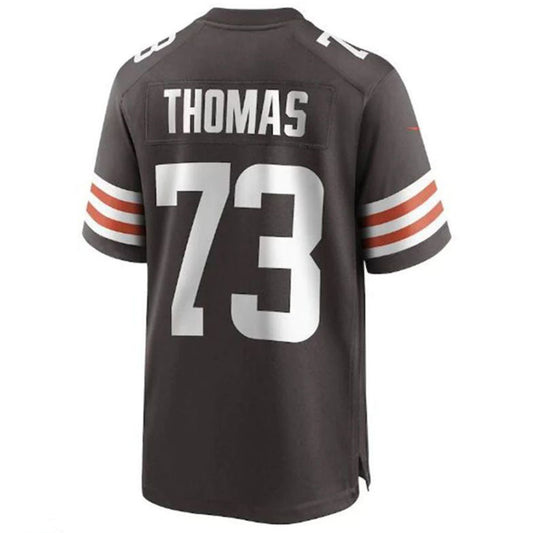 C.Browns #73 Joe Thomas Retired Game Player Jersey - Brown Stitched American Football Jerseys
