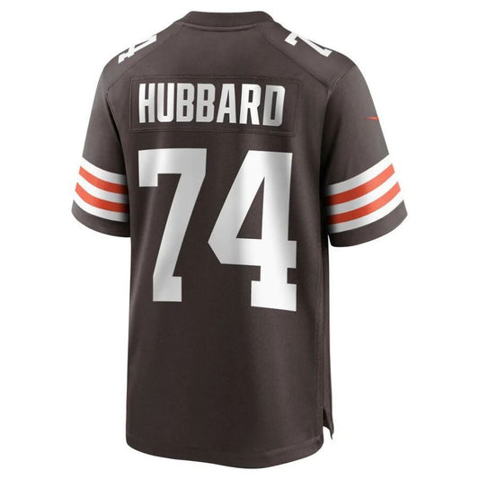 C.Browns #74 Chris Hubbard Brown Game Player Jersey Stitched American Football Jerseys