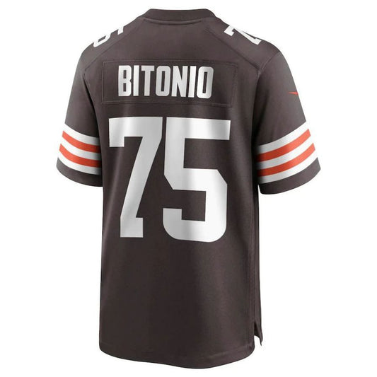 C.Browns #75 Joel Bitonio Brown Game Player Jersey Stitched American Football Jerseys