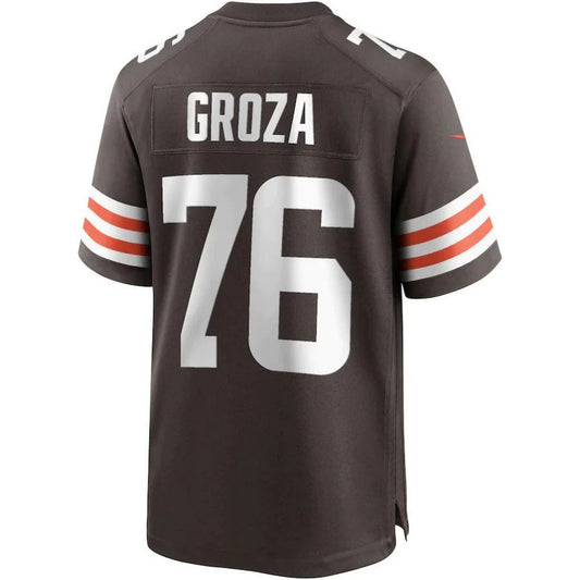 C.Browns #76 Lou Groza Brown Game Retired Player Jersey Stitched American Football Jerseys