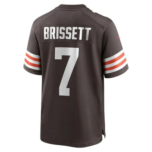 C.Browns #7 Jacoby Brissett Brown Game Player Jersey Stitched American Football Jerseys