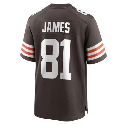 C.Browns #81 Jesse James Brown Game Player Jersey Stitched American Football Jerseys