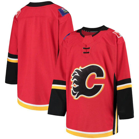 Custom C.Flames Alternate Premier Player Jersey Stitched American Hockey Jerseys