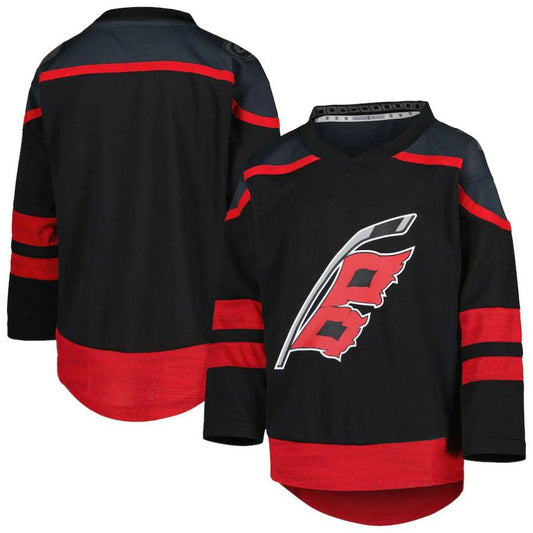 Custom C.Hurricanes 2022-23 Home Replica Jersey Black Stitched American Hockey Jerseys
