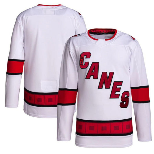 Custom C.Hurricanes Away Primegreen Authentic Pro Jersey White Stitched American Hockey Jerseys