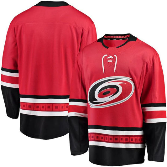 Custom C.Hurricanes Fanatics Branded Breakaway Home Jersey Red Stitched American Hockey Jerseys
