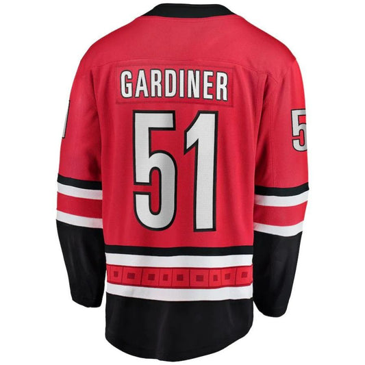 C.Hurricanes #51 Jake Gardiner Fanatics Branded Home Breakaway Player Jersey Red Stitched American Hockey Jerseys