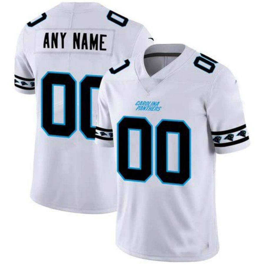 C.Panthers Custom White Team Logo Vapor Limited Jersey Stitched Jersey Football Jerseys