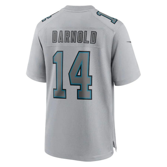 C.Panthers #14 Sam Darnold Gray Atmosphere Fashion Player Game Jersey Stitched American Football Jerseys