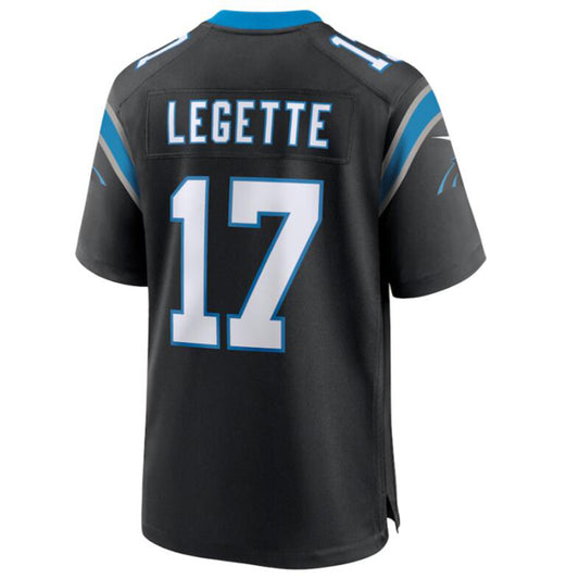 C.Panthers #17 Xavier Legette Black 2024 First Round Pick Game Player Jersey American Stitched Football Jerseys