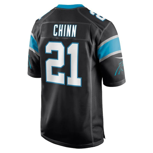 C.Panthers #21 Jeremy Chinn Black Player Game Jersey Stitched American Football Jerseys
