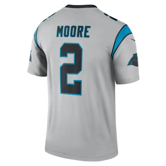 C.Panthers #2 D.J. Moore Silver Inverted Legend Player Jersey Stitched American Football Jerseys