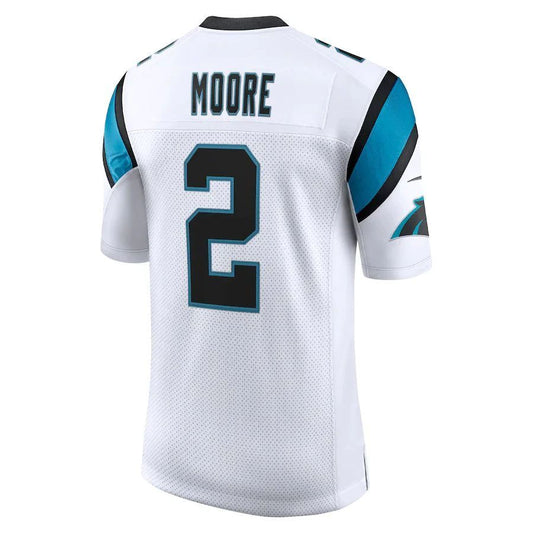 C.Panthers #2 D.J. Moore White Player Vapor Limited Jersey Stitched American Football Jerseys