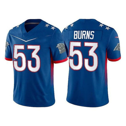 C.Panthers #53 Brian Burns 2022 Royal Pro Bowl Stitched Player Jersey American Football Jerseys