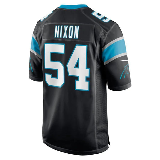 C.Panthers #54 Daviyon Nixon Black Game Player Jersey Stitched American Football Jerseys