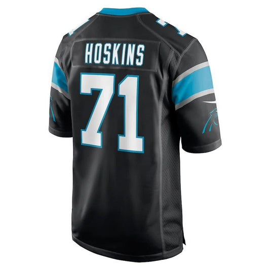 C.Panthers #71 Phil Hoskins Black Game Player Jersey Stitched American Football Jerseys