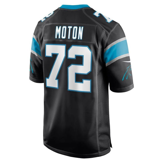 C.Panthers #72 Taylor Moton Black Game Player Jersey Stitched American Football Jerseys