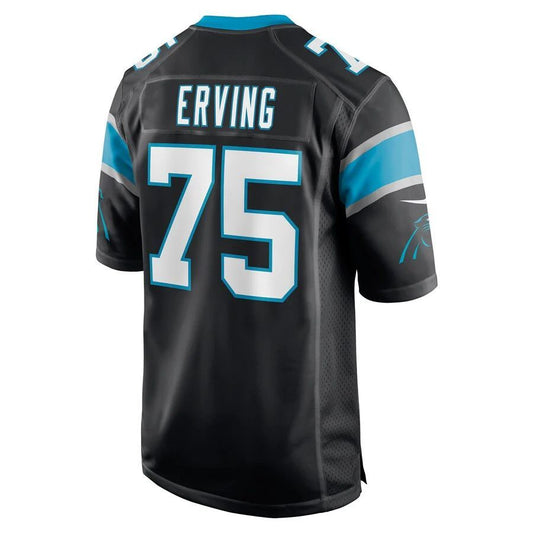 C.Panthers #75 Cameron Erving Black Game Player Jersey Stitched American Football Jerseys