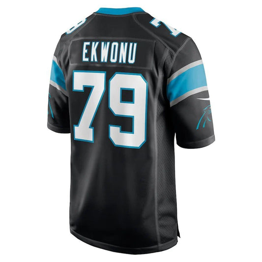 C.Panthers #79 Ikem Ekwonu Black 2022 Draft First Round Pick Game Player Jersey Stitched American Football Jerseys