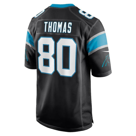 C.Panthers #80 Ian Thomas Black Game Player Jersey Stitched American Football Jerseys