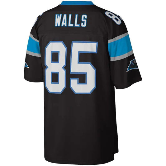 C.Panthers #85 Wesley Walls Mitchell & Ness Black 1996 Legacy Replica Player Jersey Stitched American Football Jerseys