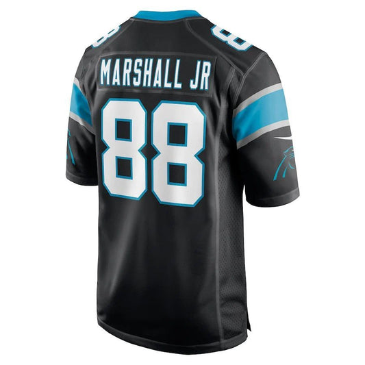 C.Panthers #88 Terrace Marshall Jr. Black Game Player Jersey Stitched American Football Jerseys