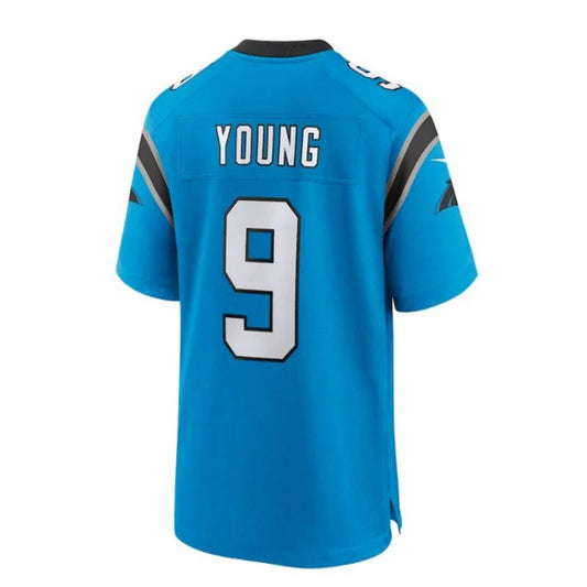 C.Panthers #9 Bryce Young 2023 Draft First Round Pick Alternate Game Player Jersey - Blue Stitched American Football Jerseys