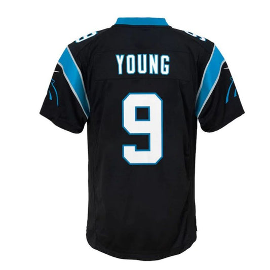 C.Panthers #9 Bryce Young 2023 Draft First Round Pick Game Player Jersey - Black Stitched American Football Jerseys