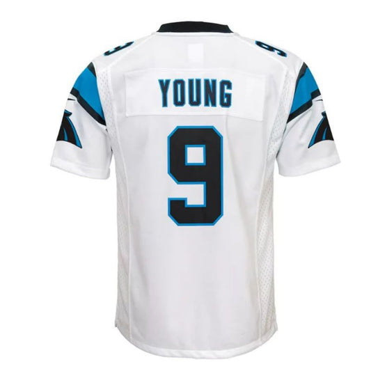 C.Panthers #9 Bryce Young 2023 Draft First Round Pick Game Player Jersey - White Stitched American Football Jerseys