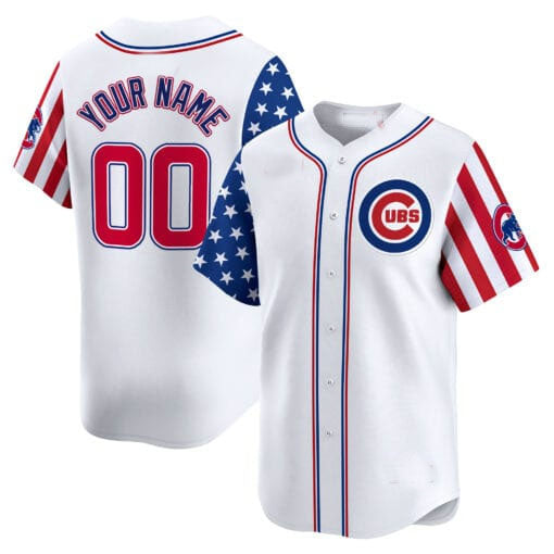 Custom C.Cubs Independence Day Vapor Premier Limited Baseball Jerseys