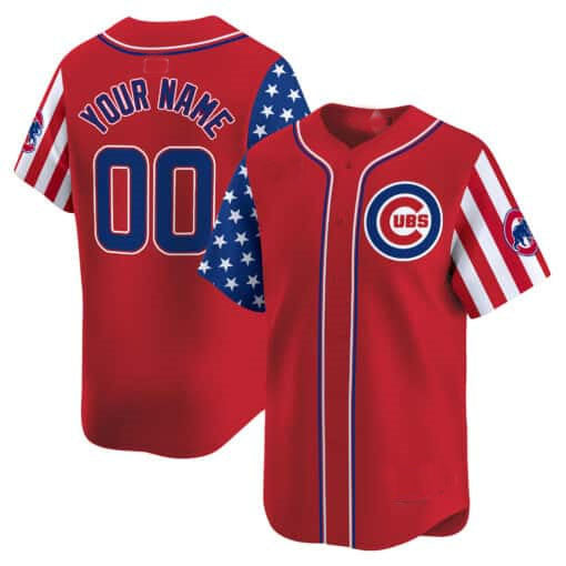 Custom C.Cubs Independence Day Vapor Premier Limited Baseball Jerseys