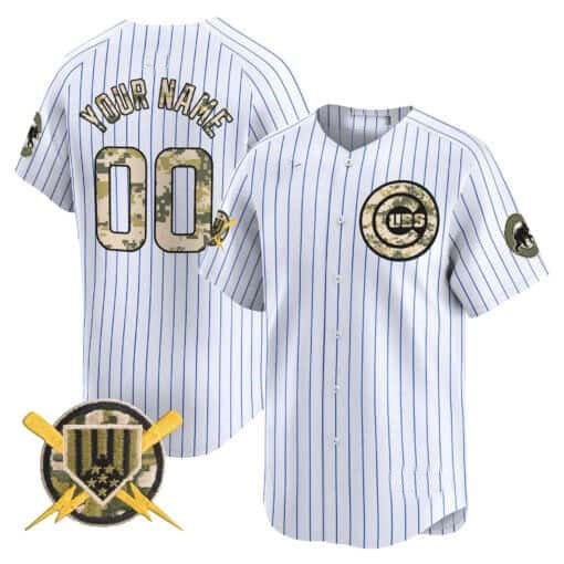 Custom C.Cubs Armed Forces Day Vapor Premier Limited Stitched Baseball Jerseys