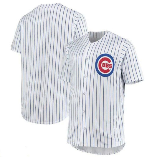 Custom Chicago Cubs Big & Tall Home Replica Team Jersey - White Royal Baseball Jerseys