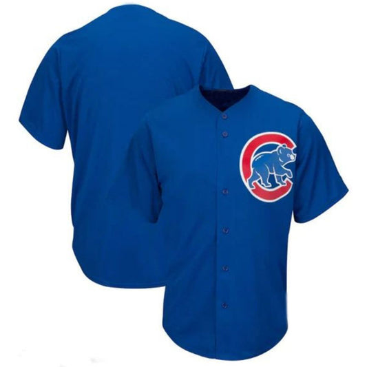Custom Chicago Cubs Big & Tall Replica Team Jersey - Royal Royal Baseball Jerseys