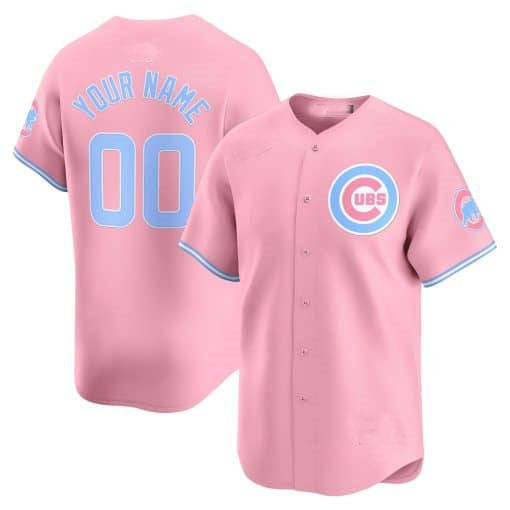 Custom C.Cubs Bubblegum Pink Vapor Premier Limited Stitched Baseball Jerseys