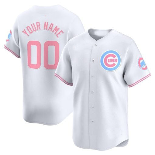 Custom C.Cubs Bubblegum Pink Vapor Premier Limited Stitched Baseball Jerseys