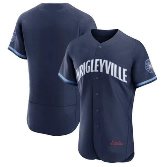 Custom Chicago Cubs City Connect Authentic Jersey - Navy Baseball Jerseys