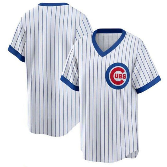 Custom Chicago Cubs Home Cooperstown Collection Team Jersey - White Baseball Jerseys