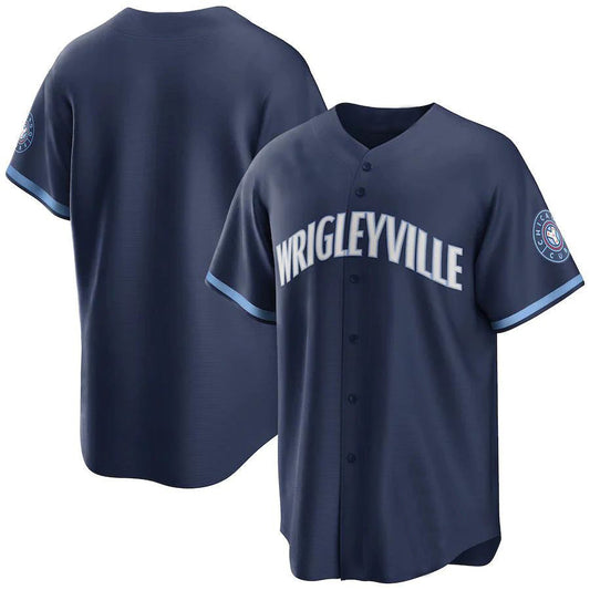 Custom Chicago Cubs Navy City Connect Replica Jersey Baseball Jerseys