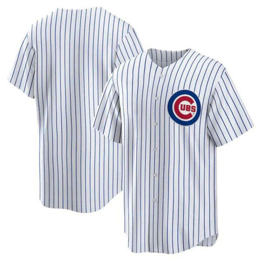 Custom Chicago Cubs White Home Replica Team Jersey Baseball Jerseys