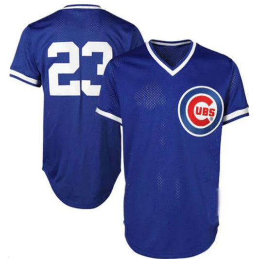 Chicago Cubs #23 Ryne Sandberg Mitchell & Ness Cooperstown Authentic Collection Throwback Replica Player Jersey - Royal Blue Baseball Jerseys