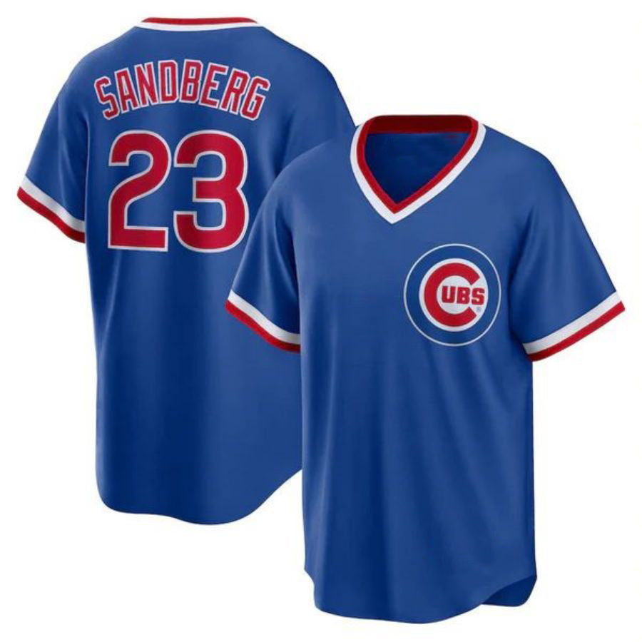 Chicago Cubs #23 Ryne Sandberg Royal Road Cooperstown Collection Player Jersey Baseball Jerseys