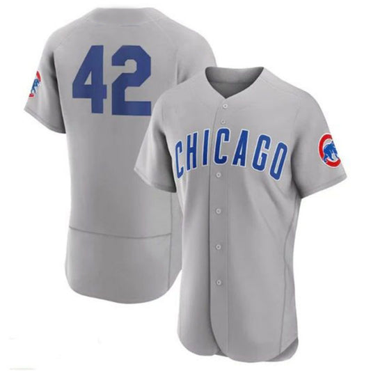 Chicago Cubs #42 Jackie Robinson Day Authentic Player Jersey - Gray Baseball Jerseys