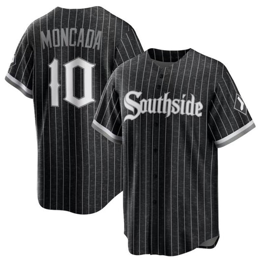 Chicago White Sox #10 Yoan Moncada Black City Connect Replica Player Baseball Jerseys