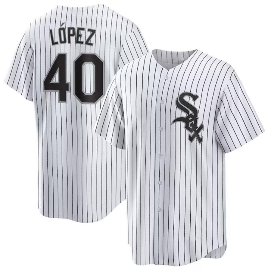 Chicago White Sox #40 Reynaldo López White Home Replica Player Jersey