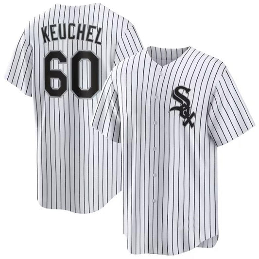 Chicago White Sox #60 Dallas Keuchel White-Black Home Replica Player Jersey
