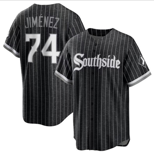 Chicago White Sox #74 Eloy Jimenez Black-Anthracite City Connect Replica Player Jersey